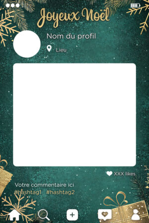 Cadre photobooth Noel personnalisable